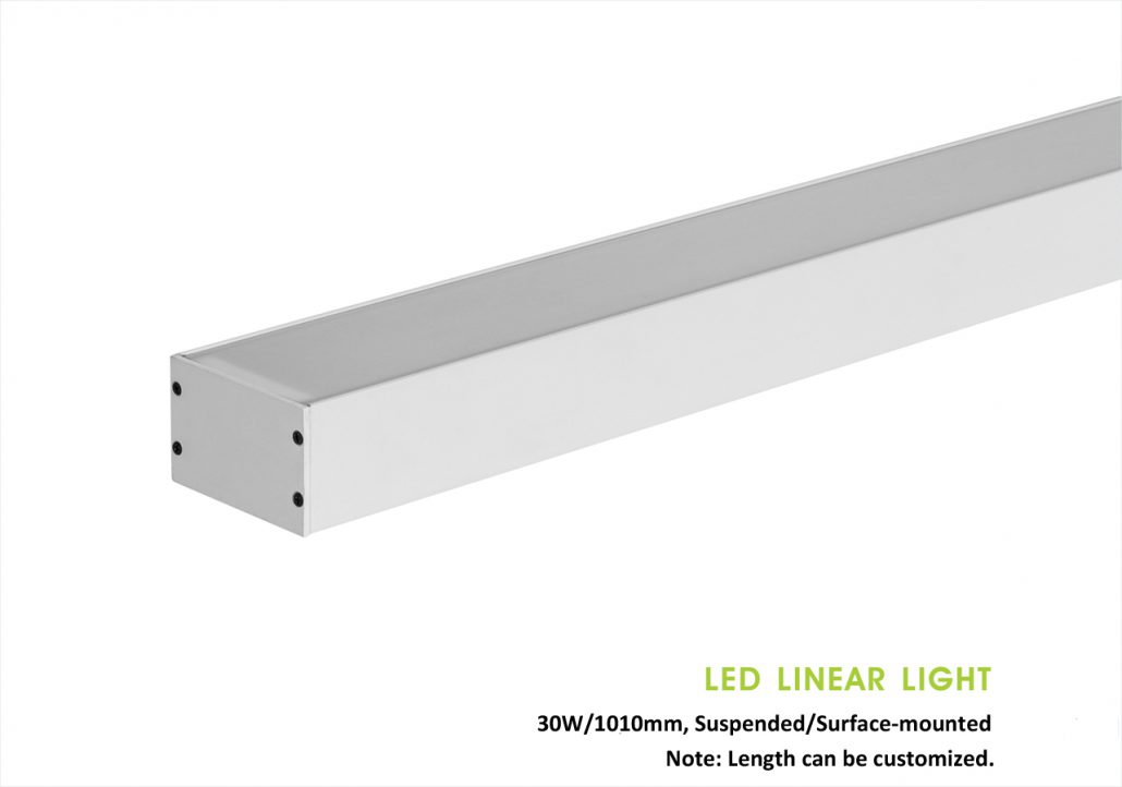 Suspended/pendant, or Surface-mounted rigid Led linear light 104932, 30W