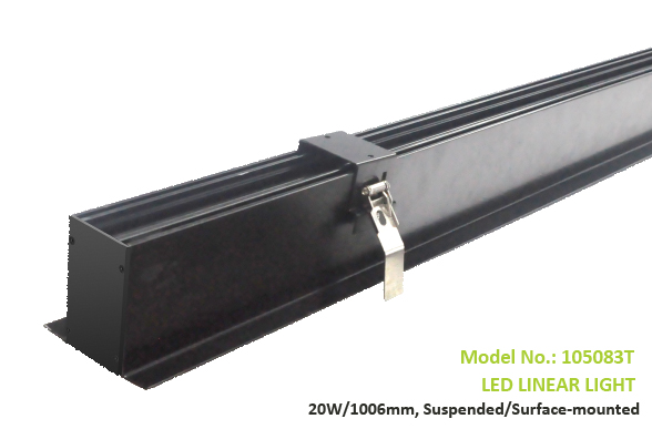 Recessed or Flush-mounted Led Linear light,24W, 49x35mm